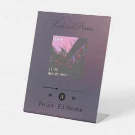  Retro Music Player Photo Plaque Sockelschild