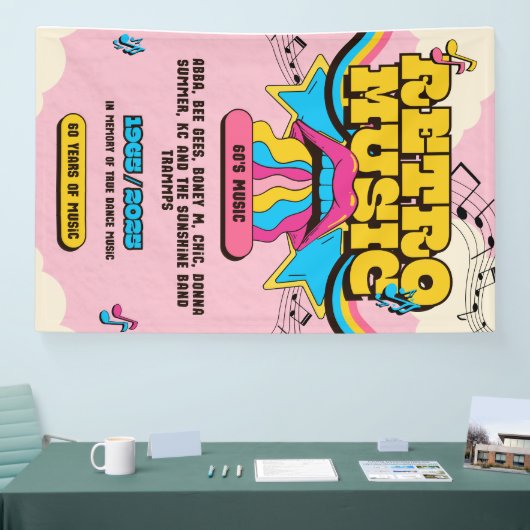RETRO MUSIC POSTER banner (Messe)