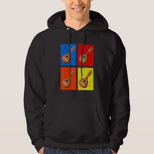 Retro Music String Instrument Mandolin Hoodie (Vorderseite)