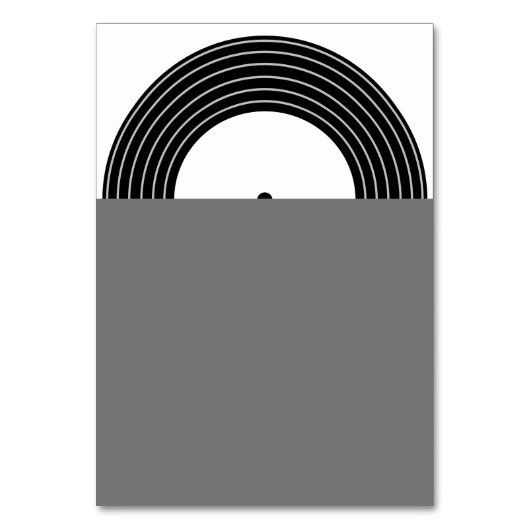 Retro Music Vinyl Record Einzigartige Hochzeit Tischnummer (Rückseite)