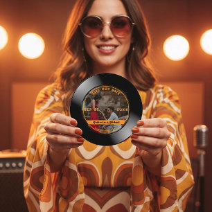 Retro Music Vinyl Record Foto Hochzeit Save The Date