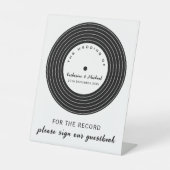 Retro Music Vinyl Record Wedbook Sockelschild (Vorderseite)