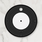 Retro Music Vinyl Record Wedding Geschenkanhänger (Rückseite)