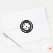 Retro Music Vinyl Record Wedding Runder Aufkleber (Umschlag)