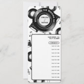 Retro Music Vinyl Wedding Zeremony Party Program (Vorderseite)