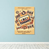 Retro Music Wall canva print Leinwanddruck (Insitu (Holzboden))