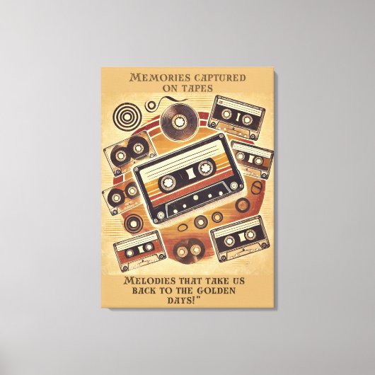 Retro Music Wall canva print Leinwanddruck (Vorderseite)
