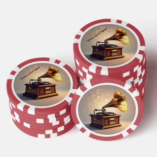 "Retro Musical Charm" Pokerchips (Stapel)