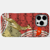 Retro Musical Flying Giraffe Roter Schirm Case-Mate iPhone Hülle (Rückseite (Horizontal))