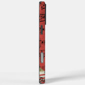 Retro Musical Flying Giraffe Roter Schirm Case-Mate iPhone Hülle (Rückseite / Rechts)