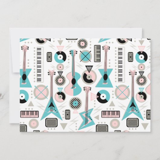 Retro Musical Mayhem Einladung (Vorderseite)