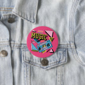 Retro-Musik-Boombox-Design Button (Beispiel)