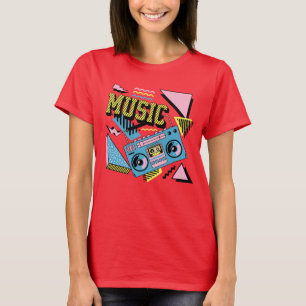 Retro-Musik- Boombox-Design T-Shirt