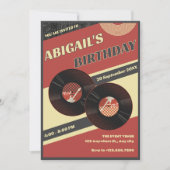Retro-Musik Einladung (Vorderseite)