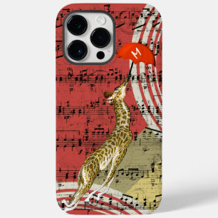 Retro-Musik fliegender Giraffe roter Regenschirm Case-Mate iPhone Hülle