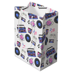 Retro-Musik-Geburtstag aus den 1980er Jahren Mittlere Geschenktüte