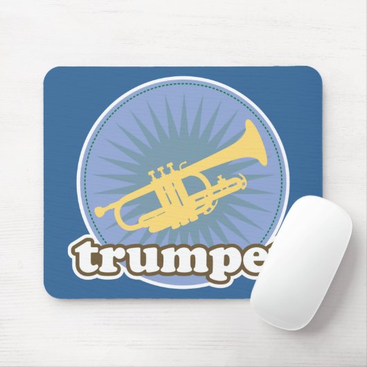 Retro Musik-Haltungs-Trompete-Geschenk Mousepad (Mit Mouse)