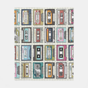 Retro-Musik-Kassette: Nostalgisches Symbol Fleecedecke