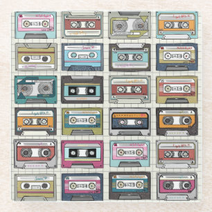 Retro-Musik-Kassette: Nostalgisches Symbol Glasuntersetzer