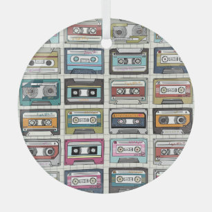 Retro-Musik-Kassette: Nostalgisches Symbol Ornament Aus Glas