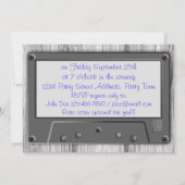 Retro Musik-Kassetten-Band-Disco-Party Einladung (Rückseite)