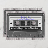 Retro Musik-Kassetten-Band-Disco-Party Einladung (Vorne/Hinten)