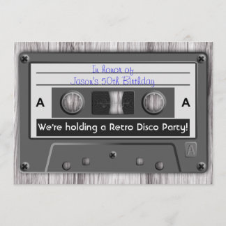Retro Musik-Kassetten-Band-Disco-Party Einladung