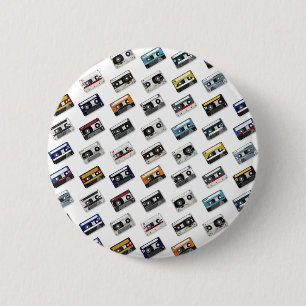 Retro Musik-Kassetten Button