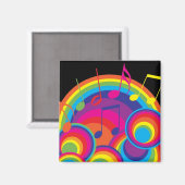 Retro-Musik Magnet (Vorderseite/Rückseite)