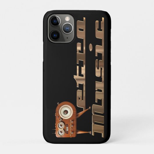 Retro-Musik-Minion Case-Mate iPhone Hülle (Rückseite)
