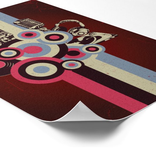 Retro-Musik Poster (Ecke)