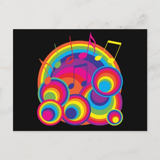 Retro-Musik Postkarte (Vorderseite)