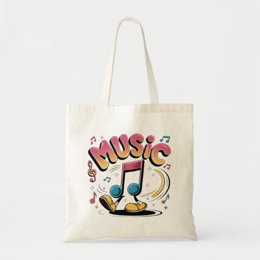 Retro-Musik Tragetasche (Vorne)