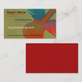 Retro-Musik Visitenkarte (Vorne/Hinten)