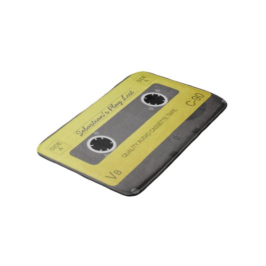 Retro-Musikband der alten Schule Personalisiert Badematte (Schrägansicht)