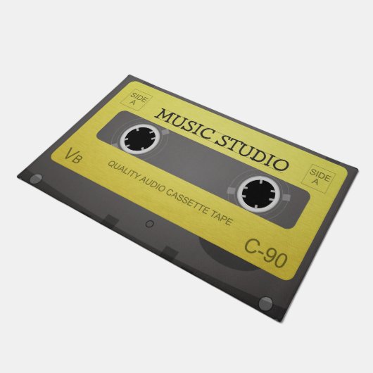 Retro-Musikband Personalisiert Fußmatte (Schrägansicht)