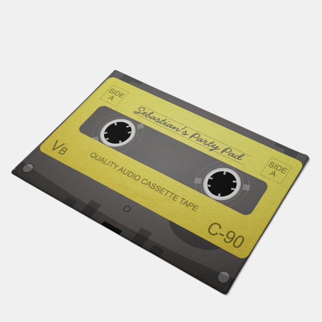 Retro-Musikband Personalisiert Fußmatte (Schrägansicht)
