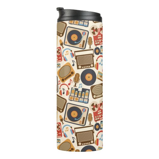 Retro-Musikelement Thermosbecher (Nach rechts gedreht)