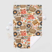 Retro-Musikelemente Golfhandtuch (Insitu)