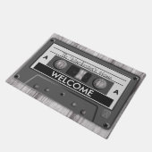 Retro Musikfreund-Kassetten-Willkommen Fußmatte (Schrägansicht)
