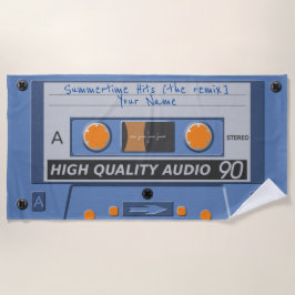 retro Musikkassette des 80ers (mixtape) Strandtuch