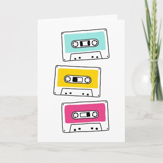 Retro-Musikkassetten, zu jedem Anlass leer Karte (Vorderseite)