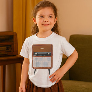 Retro-Musikliebhaber Funkgerät im Mid-Century-Stil T-Shirt