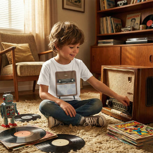 Retro-Musikliebhaber Funkgerät Mitte des Jahrhunde T-Shirt