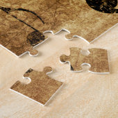 Retro-Musiknoten und Klavier Puzzle (Seite)