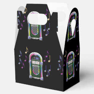 Retro Musiknotenjukebox-Bevorzugungs-Kasten Geschenkschachtel