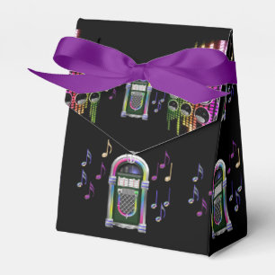 Retro Musiknotenjukebox-Zelt-Bevorzugungs-Kasten Geschenkschachtel