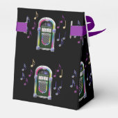 Retro Musiknotens Juke Box Tent Fevor Box Geschenkschachtel (Rückseite)
