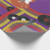 Retro-Musikobjekte Geschenkpapier (Ecke)