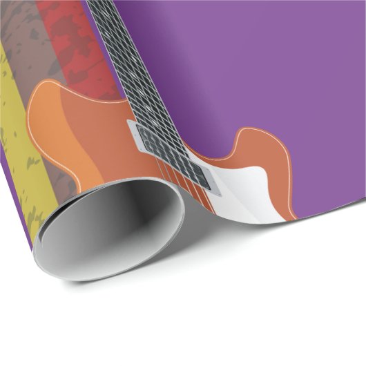 Retro-Musikobjekte Geschenkpapier (Rolleneckpunkt)